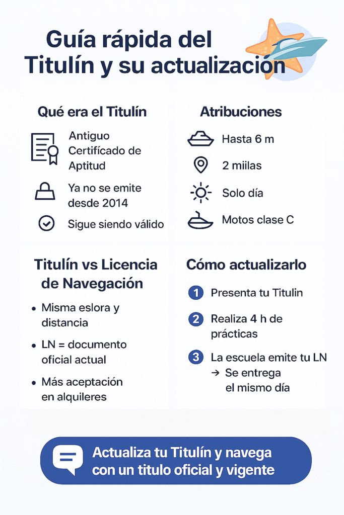 diferencias entre titulin y licencia de navegacion